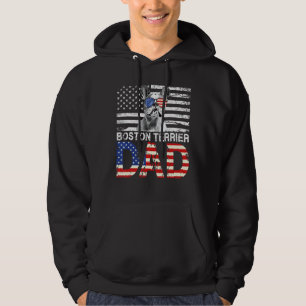 Sudadera Hombres Guay Boston Terrier Dad Usa Flag Patriotic