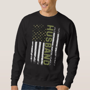 Sudadera Hombres Guay Marido Estadounidense Patriótico Band