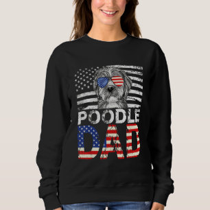 Sudadera Hombres Guay Poodle Dad Usa Flag Patriotic Fathers