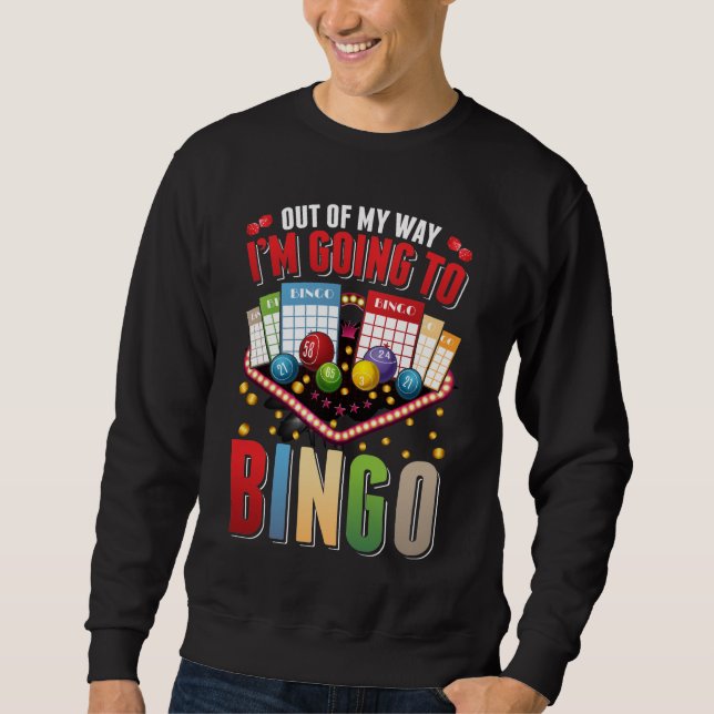 Sudadera Hombres Hombres Mujeres Funny Jugador de Bingo (Anverso)