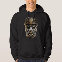 Hombres Hoodie - Leopardo dorado