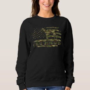 Sudadera Hombres Italiano Greyhound Dad Camouflage American