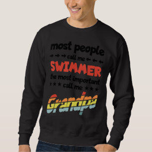 Sudadera Hombres La Mayoría De La Gente Me Llama Swimer Más