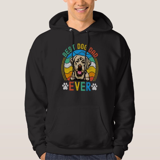 Sudadera Hombres Labrador Mejor Papá Perro Nunca (Anverso)