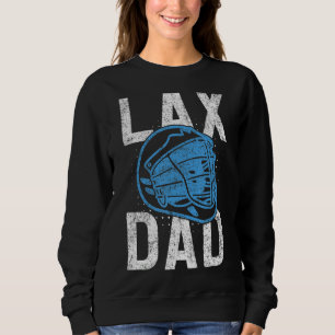 Sudadera Hombres Lax Helmet Lacrosse Player Lax Dad