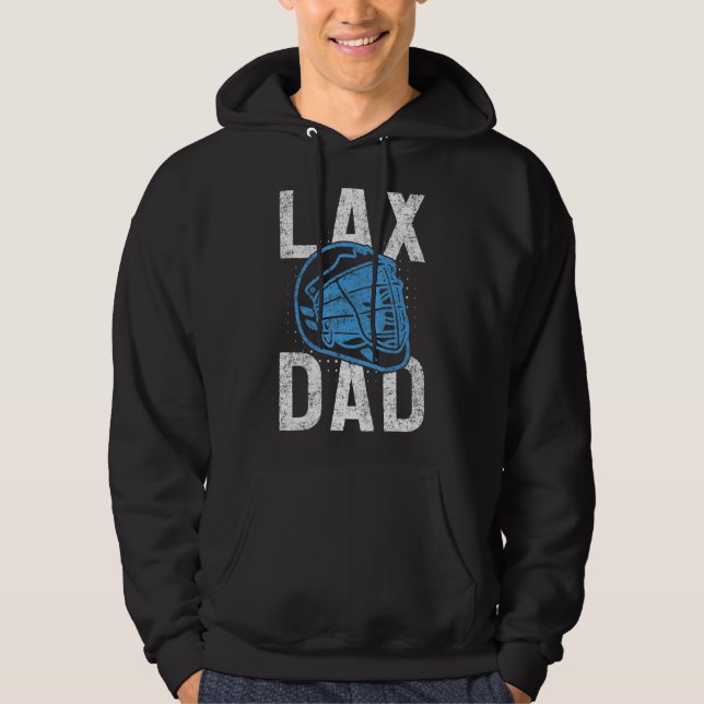 Sudadera Hombres Lax Helmet Lacrosse Player Lax Dad (Anverso)