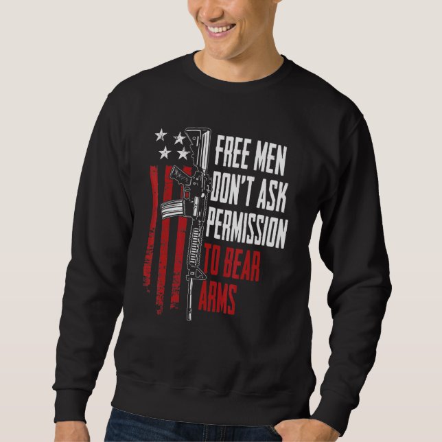 Sudadera Hombres Libres No Piden Permiso Para Llevar Brazos (Anverso)