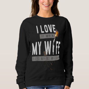 Sudadera Hombres Me encanta cuando mi esposa me deja ir a s