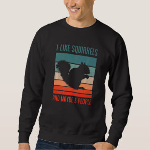 Sudadera Hombres Me gustan las ardillas de mascotas ardilla