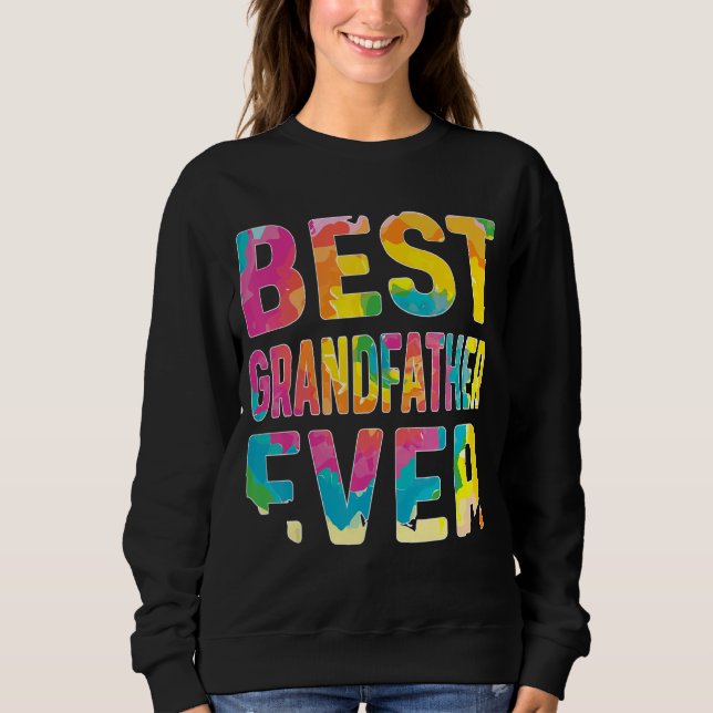 Sudadera Hombres Mejor Abuelo De Tie Dye (Anverso)