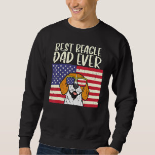 Sudadera Hombres Mejor Beagle Papá Jamás Bandera Patriota D