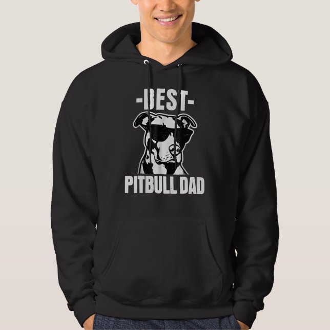 Sudadera Hombres Mejor Bulldog de Pitbull Dad Funny Pit (Anverso)