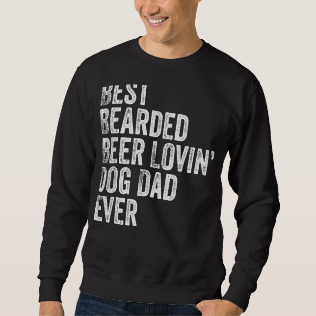 Sudadera Hombres Mejor Cerveza De Cabello Que Ama Perro Pad (Anverso)