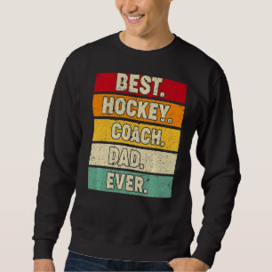 Sudadera Hombres Mejor entrenador de hockey papa de moda