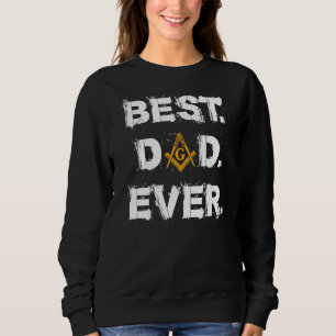 Sudadera Hombres Mejor Padre Mason Nunca Masonic Emblema Sq