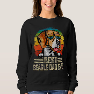 Sudadera Hombres Mejor Papá Beagle Nunca Vintage Día del Pa