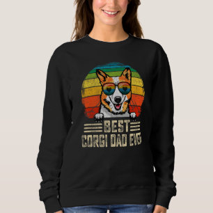 Sudadera Hombres Mejor Papá Corgi Vintage Día del Padre
