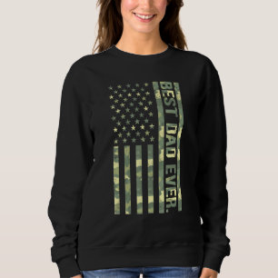 Sudadera Hombres Mejor Papá Ee. Uu. Bandera Americana Camo