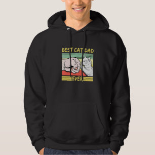 Sudadera Hombres Mejor Papá Gato Jamás Gatos Padre Pega Puñ