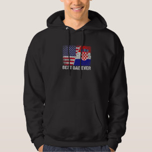 Sudadera Hombres Mejor Papá Nunca Croacia Bandera Patriota