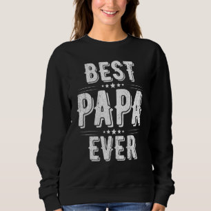 Sudadera Hombres Mejor Papa Nunca Tee Retro Padres Día Tee