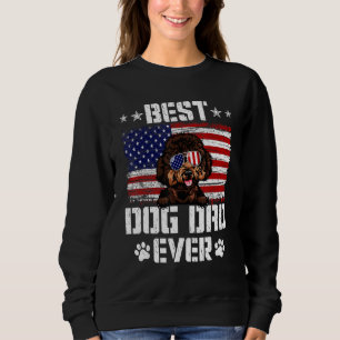 Sudadera Hombres Mejor Papá Perro Que Nunca Pódele Bandera