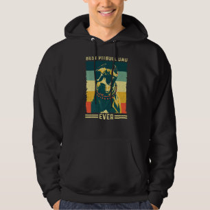 Sudadera Hombres Mejor Papa Pitbull Perro Retro Vintage