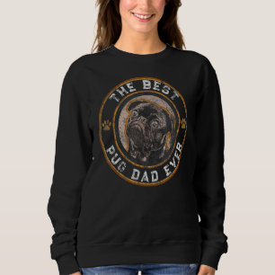 Sudadera Hombres Mejor Papá Pug Nunca Vintage Dueño De Bich