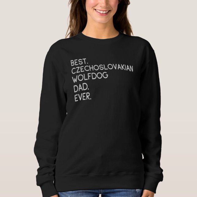 Sudadera Hombres Mejor Papa Wolfdog Checoslovaco (Anverso)