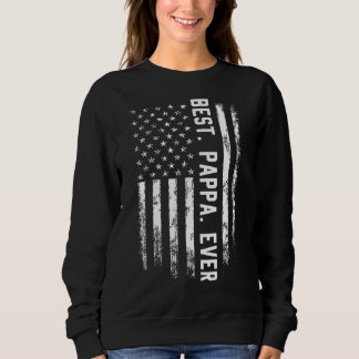 Sudadera Hombres Mejor Pappa Bandera Estadounidense De Padr