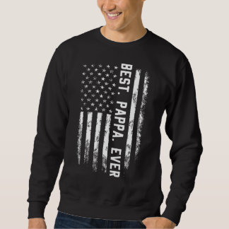 Sudadera Hombres Mejor Pappa Bandera Estadounidense De Padr