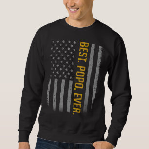 Sudadera Hombres Mejor Popo De Ee.Uu. Bandera Americana Par