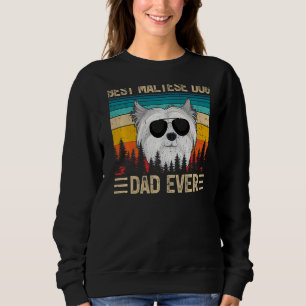 Sudadera Hombres Mejor Retro De Vintage Que Papá Perro Malt