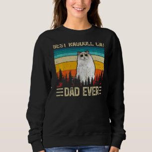 Sudadera Hombres Mejor Retro Vintage Papá Gato Ragdoll