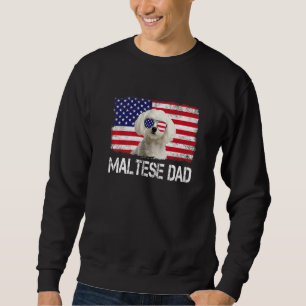Sudadera Hombres Mentirosos Papá Maltés Bandera Estadounide