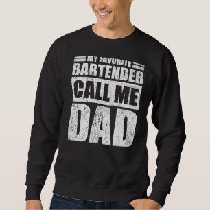 Sudadera Hombres, mi barman favorito me llama papá padre