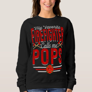 Sudadera Hombres Mi Bombero Favorito Me Llama Pops Firefig