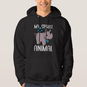 Sudadera Hombres Mi Espíritu Rinoceronte Animal Me Encanta 