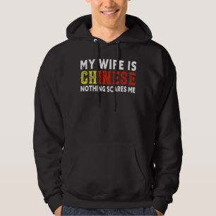 Sudadera Hombres, mi esposa es china, nada me asusta