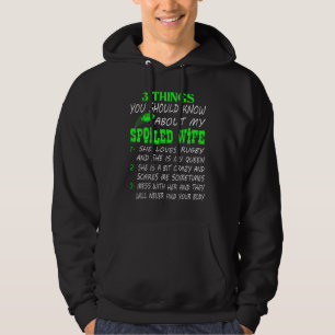 Sudadera Hombres Mi esposa malcriada Rugby Reina un poco lo