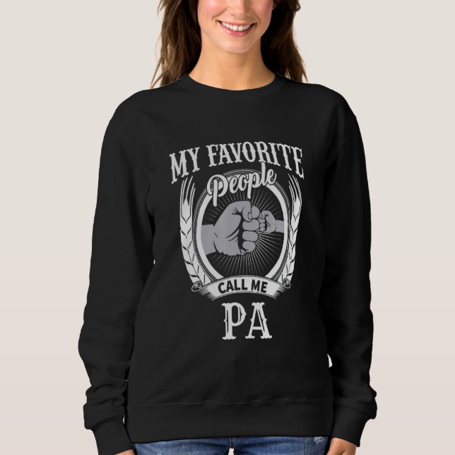 Sudadera Hombres, mi gente favorita me llama abuelo Pa (Anverso)