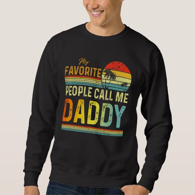 Sudadera Hombres, Mi Gente Favorita Me Llama Papá Padre 2 (Anverso)