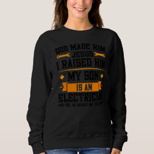 Sudadera Hombres Mi Hijo Es Un Padre Electrista.