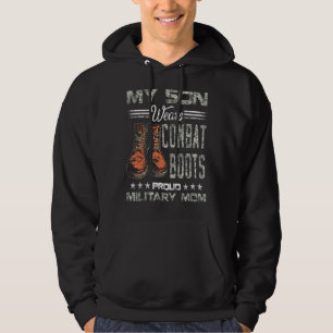 Sudadera Hombres Mi Hijo Usa Boots De Combate Orgullosa Mad