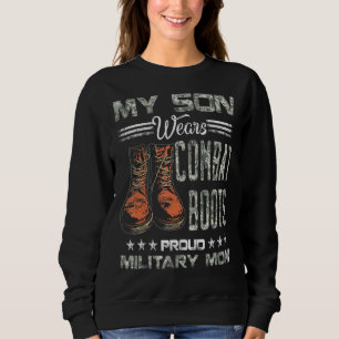 Sudadera Hombres Mi Hijo Usa Boots De Combate Orgullosa Mad