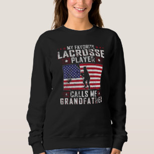 Sudadera Hombres Mi jugador de lacrosse favorito me llama a