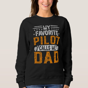 Sudadera Hombres, Mi Piloto Favorito Me Llama Padre