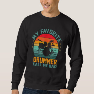 Sudadera Hombres Mi Tambor Favorito Me Llama Papá Drum Set 