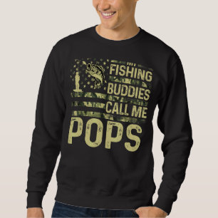 Sudadera Hombres Mis Budistas Pescadores Me Llaman Pops Est