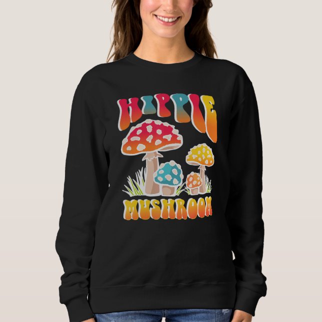 Sudadera Hombres Mujeres Hippie Mushrooms Forjando Morel Mu (Anverso)